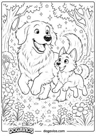 Free Dogavios coloring page, the Dogavios friends (nº 4)