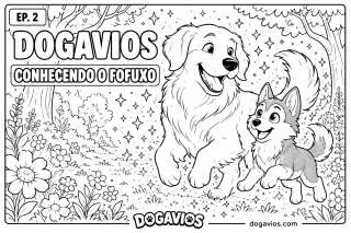 Free Dogavios coloring page, playing in the garden (nº 7)