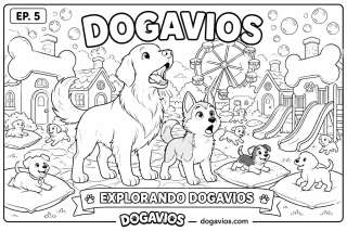 Free Dogavios coloring page, Pigúiça in the Magical Garden (nº 9)