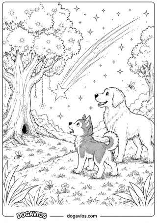 Free Dogavios coloring page, Pigúiça in the Magical Garden (nº 17)
