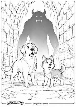 Free Dogavios coloring page, Pigúiça and Fofuxo (nº 19)