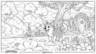 Free Dogavios coloring page, under the stars (nº 22)