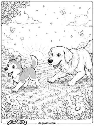 Free Dogavios coloring page, Pigúiça in the Magical Garden (nº 25)