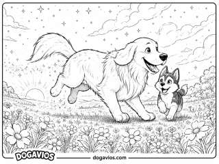 Free Dogavios coloring page, the Dogavios friends (nº 28)