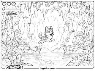 Free Dogavios coloring page, Pigúiça in the Magical Garden (nº 33)