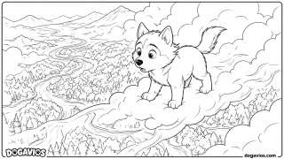Free Dogavios coloring page, Pigúiça in the Magical Garden (nº 41)