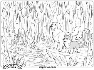 Free Dogavios coloring page, with butterflies (nº 48)