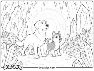Free Dogavios coloring page, Pigúiça in the Magical Garden (nº 49)