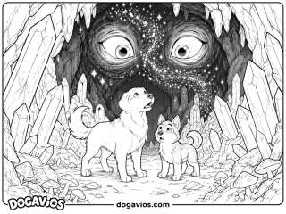 Free Dogavios coloring page, Pigúiça and Fofuxo (nº 51)