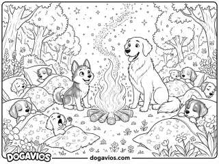 Free Dogavios coloring page, the Dogavios friends (nº 52)