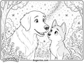 Free Dogavios coloring page, Pigúiça in the Magical Garden (nº 57)