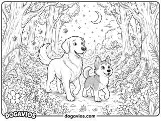 Free Dogavios coloring page, Pigúiça and Fofuxo (nº 59)