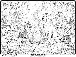 Free Dogavios coloring page, under the stars (nº 62)