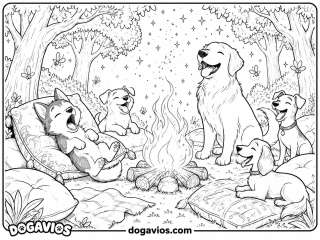Free Dogavios coloring page, with butterflies (nº 64)