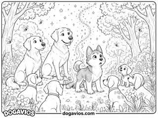 Free Dogavios coloring page, the Dogavios friends (nº 68)