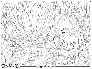 Free Dogavios coloring page, under the stars (nº 70)