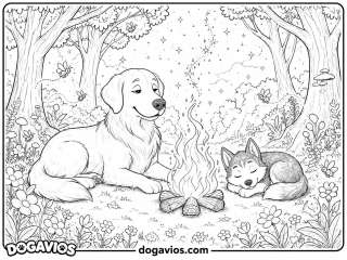 Free Dogavios coloring page, Pigúiça in the Magical Garden (nº 73)