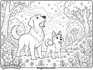 Free Dogavios coloring page, Pigúiça and Fofuxo (nº 75)