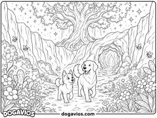Free Dogavios coloring page, under the stars (nº 78)