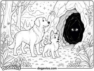 Free Dogavios coloring page, with butterflies (nº 80)