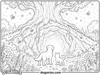 Free Dogavios coloring page, Pigúiça in the Magical Garden (nº 81)