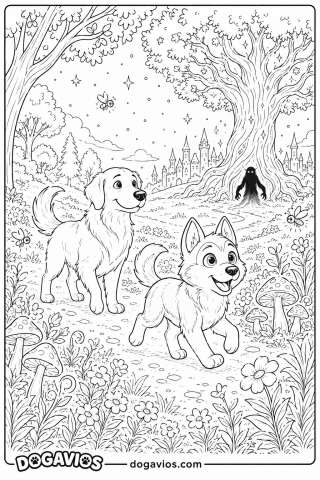 Free Dogavios coloring page, Pigúiça and Fofuxo (nº 83)