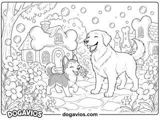 Free Dogavios coloring page, Pigúiça in the Magical Garden (nº 89)