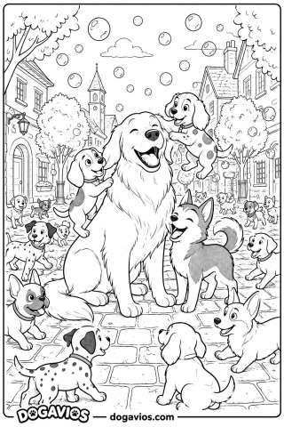 Free Dogavios coloring page, Pigúiça and Fofuxo (nº 91)
