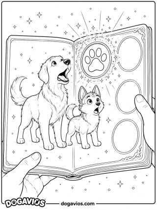 Free Dogavios coloring page, the Dogavios friends (nº 92)