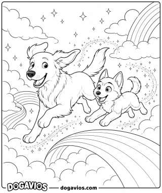 Free Dogavios coloring page, with butterflies (nº 96)