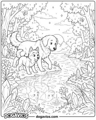 Free Dogavios coloring page, Pigúiça and Fofuxo (nº 99)