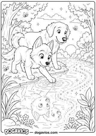 Free Dogavios coloring page, the Dogavios friends (nº 100)