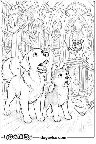 Free Dogavios coloring page, Pigúiça in the Magical Garden (nº 105)