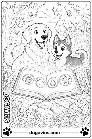 Free Dogavios coloring page, Pigúiça and Fofuxo (nº 107)