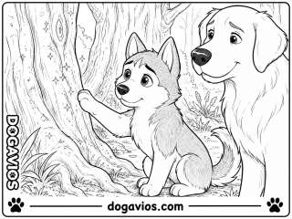Free Dogavios coloring page, Pigúiça in the Magical Garden (nº 113)