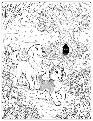 Free Dogavios coloring page, Pigúiça and Fofuxo (nº 115)