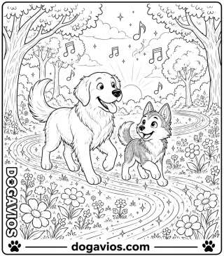 Free Dogavios coloring page, the Dogavios friends (nº 124)