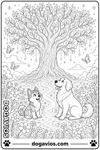 Free Dogavios coloring page, under the stars (nº 126)