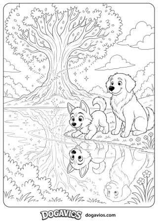 Free Dogavios coloring page, under the stars (nº 134)