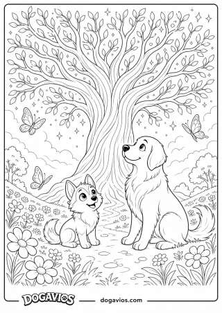 Free Dogavios coloring page, Pigúiça in the Magical Garden (nº 137)