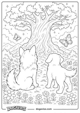 Free Dogavios coloring page, Pigúiça in the Magical Garden (nº 145)