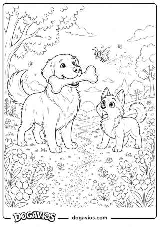 Free Dogavios coloring page, Pigúiça and Fofuxo (nº 147)