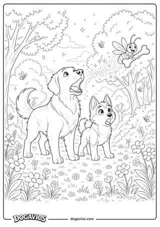 Free Dogavios coloring page, the Dogavios friends (nº 148)