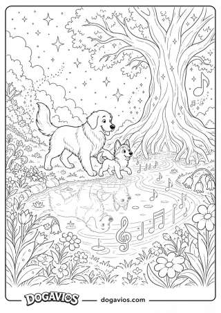Free Dogavios coloring page, under the stars (nº 150)