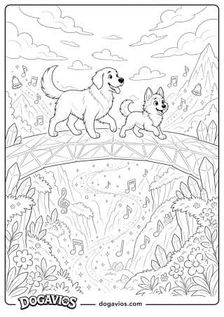 Free Dogavios coloring page, husky among flowers (nº 157)