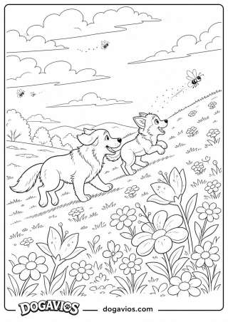 Free Dogavios coloring page, Pigúiça in the Magical Garden (nº 169)
