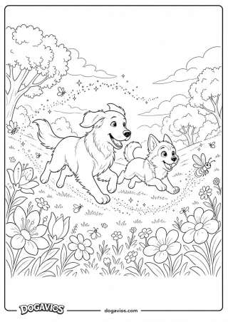 Free Dogavios coloring page, Pigúiça in the Magical Garden (nº 177)