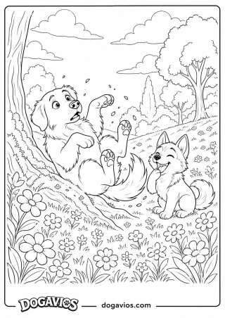 Free Dogavios coloring page, Pigúiça in the Magical Garden (nº 185)