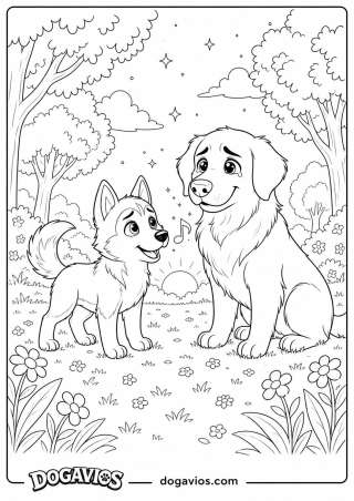 Free Dogavios coloring page, under the stars (nº 190)