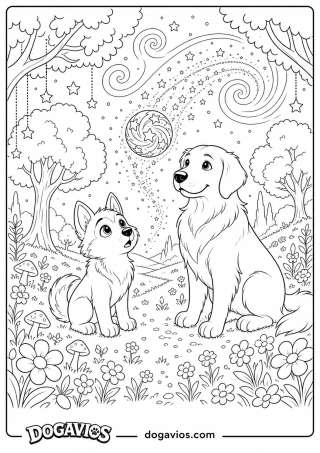 Free Dogavios coloring page, Pigúiça in the Magical Garden (nº 193)